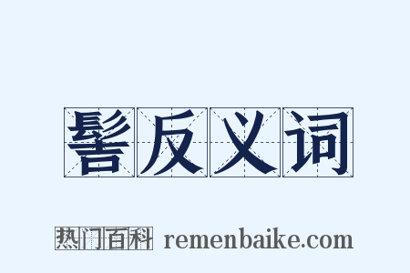 髻反义词是什么意思的图片